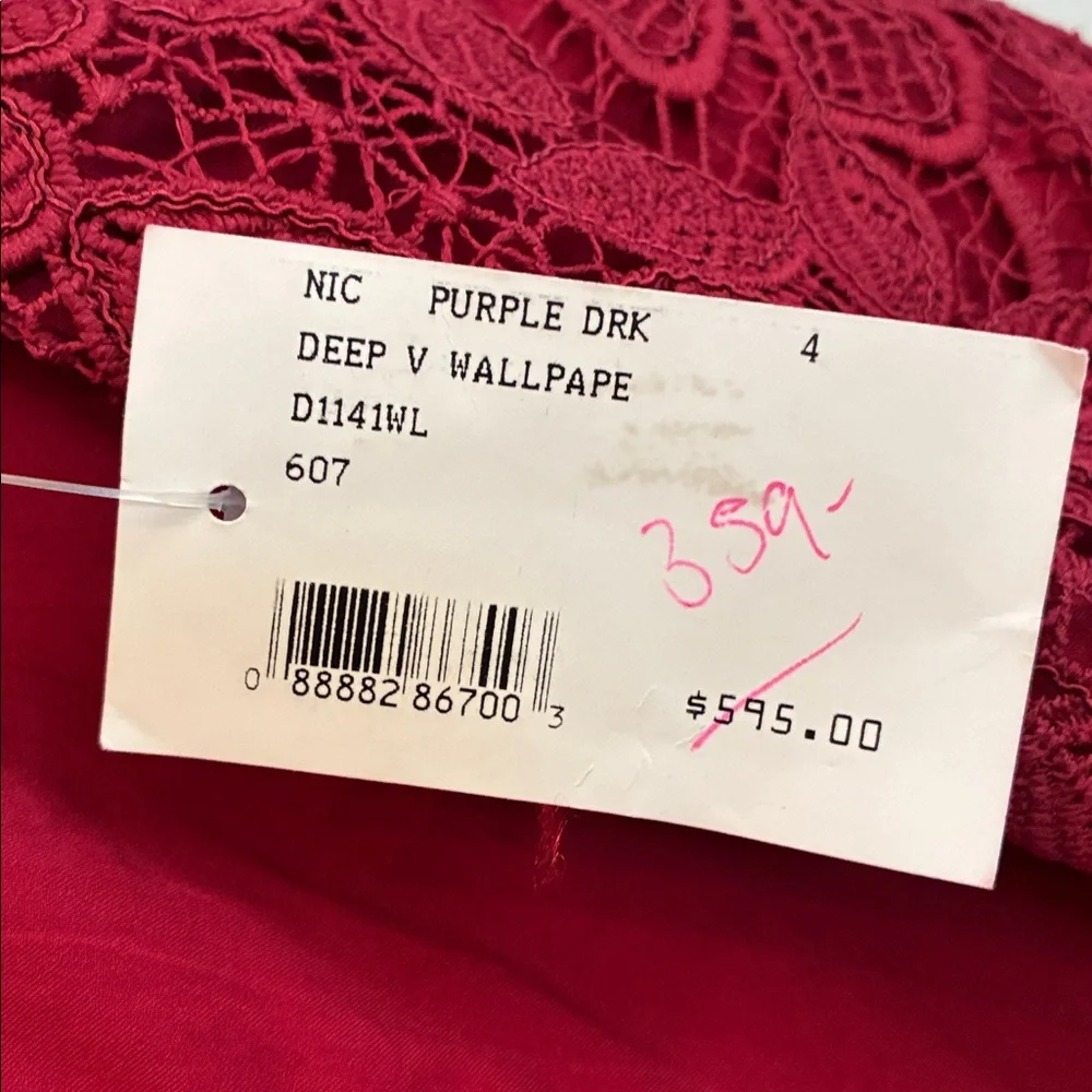 NICHOLAS red lace midi dress - Picture 8 of 12